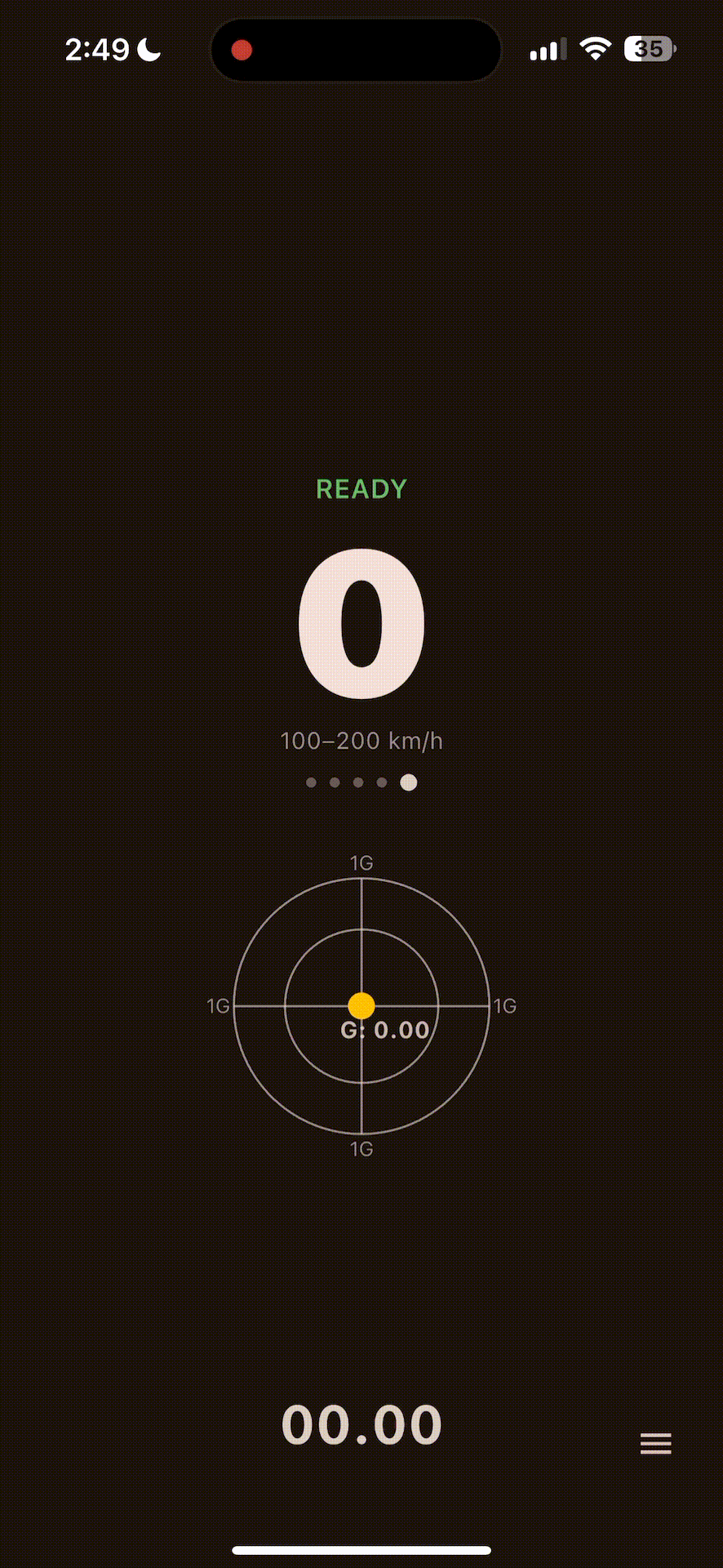100–200 km/h mode